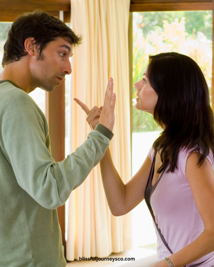couple arguing in a relationship conflict